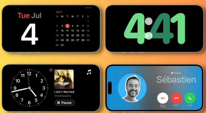 尼玛苹果手机维修分享iOS17横屏充电待机显示有什么好处 