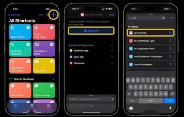 尼玛苹果14锁屏维修店分享iPhone14升级iOS16.4后如何创建锁屏快捷方式 